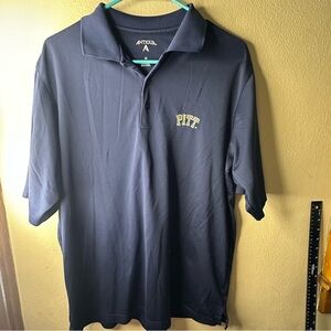Mens Size Medium Antigua Pitt Panthers NCAA polo Shirt